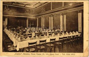 1930 Wroclaw, Breslau; Casino, Neue Gasse 22, Inh. Hans Sust. Verlag Foto Krapp / casino interior (EB)