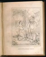 cca 1840 "Göthe-Gallerie" füzetek kolligátuma, összesen 91 db egészoldalas acélmetszettel,...