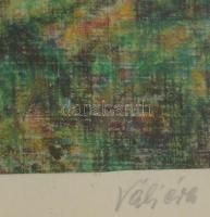 Váli Éva (XX. sz. második fele): Vízparti táj. Pasztell, vászon, jelzett. Üvegezett fakeretben. 28x4...