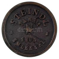 Szilas József (?) 1902. "Steindl tanár emlékére" kétoldalas vas emlékérem (75mm) T:VF,F
1...