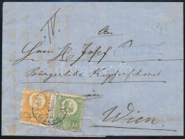 1873 Levél Bécsbe Réznyomat 2kr + 3kr bérmentesítéssel "NAGY VÁRAD VÁROS" (40.000)