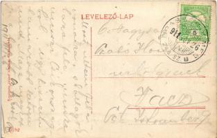 1911 Csíkszereda, Miercurea Ciuc; Kossuth Lajos utca, Merza Rezső üzlete, Európa szálloda. Szvoboda ...