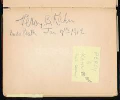 Aláírás-gyűjtemény, főként külföldi zenészek, énekesek, színészek, köztük Szigeti József (1892-1973)...