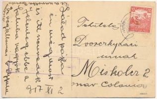 1917 Bereck, Bereczk, Bretcu; utca, templom, katonák takarítanak / street view, church, K.u.K. soldi...