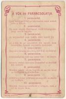 Vők 10 parancsolatja. Barcza József kiadása / Ten Commandments of son-in-laws, humour (ázott / wet damage)