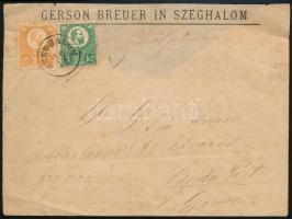 1873 Réznyomat 2kr + 3kr "SZEGHALOM" - Budapest (40.000) (hajtóka hiány)