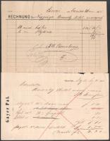 1896-1940 Vegyes fejléces számla tétel (Steiermärkische Escompte-Bank, Chinoin, stb.)