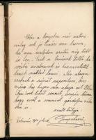 cca 1903-1909 Emlékkönyv miskolci, erdélyi (Nagyenyed, Kolozsvár, Ada Kaleh), felvidéki (Eperjes) be...