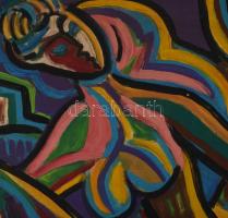 Kozma jelzéssel: Női akt. Olaj, karton. Fakeretben. 68x50 cm