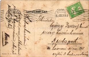 1908 Boldog újévet! és hasonló jókat. Ezer Korona - Magyar Lucifer Banktól kiadva. Krampusz / Hungar...