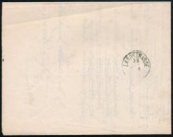 1873 Réznyomat képbe fogazott sárga 2kr nyomtatványon / on printed matter "BUDAPEST KŐBÁNYA&quo...