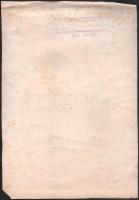 1931 Hungária fűtőszén (plakátterv). Tempera, ceruza, papír. Jelzés nélkül. Hátoldalán Klösz György ...