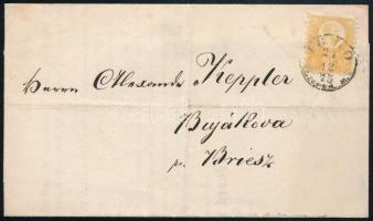1873 Réznyomat 2kr nyomtatványon / on printed matter "IGLÓ SZEPES M." - "VERESKŐ GÖMÖR M." - "BREZNÓBÁNYA"