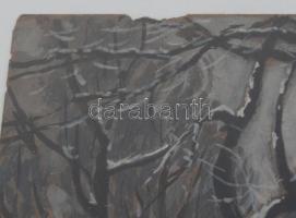 Gimes Lajos (1886-1945): Pocajow - Pochaiv (I. világháborús jelenet). Olaj, karton, jelzett, üvegeze...