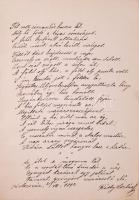 1888-1954 Kolozsvár, emlékkönyv érdekes bejegyzésekkel, közte De Gerando Antonina (1845-1914) pedagó...