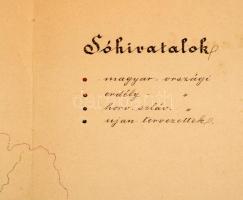 cca 1857-1872 Sóhivatalok térképe / Übesichts Karte des Versorgung der Salztransporte für das Königr...