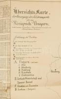 cca 1857-1872 Sóhivatalok térképe / Übesichts Karte des Versorgung der Salztransporte für das Königr...