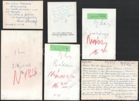 cca 1968 Magyar és német sakkozókat ábrázoló fotók, 3-3 db fotó, (összesen 6 db), a magyar fotókon L...