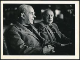 Balla Demeter (1931-2017): Major Máté (1904-1986) Kossuth-díjas építész, építészettörténész fotója, jelzett a fotón (Balla D. 1980) és a hátoldalán pecséttel jelzett, feliratozva, 18x24 cm