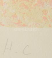 François Fiedler, Fiedler Ferenc (1921-2001): Rózsaszín-fehér kompozíció (cím nélkül). Vaskarc, papí...