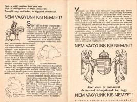 [Aprónyomtatvány] Nem vagyunk kis nemzet! Illusztrált politikai propagandakiadvány Bárdossy László m...