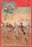 A klassikus ókor legszebb hősmondái Schwab, Stoll és mások nyomán a művelt közönség számára. Átdolgozta Akantisz Viktor. Színes képekkel. Budapest, [1894 körül]. Rozsnyai Károly (Neuwald Illés ny.) 1 t. (címkép) + 174 + [2] p. + 11 t. Akantisz Viktor (1864-1943) író, grafikus, könyvkötő, könyvrestaurátor. Számos európai nyelv ismerőjeként Rozsnyai Károly kiadója számára több nyelvkönyvet írt, valamint ismeretterjesztő munkákat is összeállított. Kötetében ókori görög hősmondákat dolgoz fel: Héraklész, Thészeusz, Oidipusz és mások történeteit. Példányunk az első kiadással azonos évben megjelenő második lenyomatból való. Az első előzéken régi tulajdonosi bejegyzés, példányunk első ívének fűzése meglazult. Aranyozott, festett, illusztrált, vaknyomásos, enyhén foltos kiadói egészvászon kötésben (Leszik Károly, Budapest), vörös festésű lapszélekkel. Jó példány.