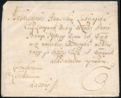 1745 Bélyeg előtti levél szép viaszpecséttel, Lőcséről Vizsolyba / Cover with wax seal from Levoca