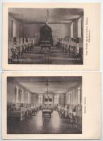 Budapest I. - 5 db RÉGI képeslap: Szent Erzsébet apácarend kórháza, Belgyógyászat, Sebészeti kórtere...