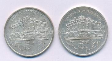 1992. 200Ft Ag "MNB" + 1993. 200Ft Ag "MNB" egyik kapszulában T:AU,XF patina
Ad...