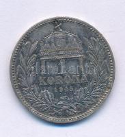 1915KB 1K Ag "Ferenc József" T:AU,XF patina, kis ph. Adamo K5.1