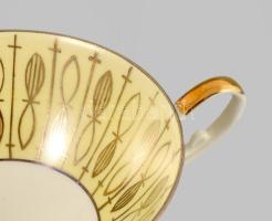 Alka mid-century egyszemélyes reggeliző készlet, csésze alátéttel és desszertes tányér. Jelzett, hib...