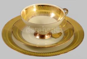 Winterling mid-century egyszemélyes reggeliző készlet, csésze alátéttel és desszertes tányér. Jelzett, hibátlan, d: 19,5 cm