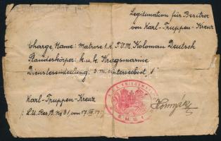 1917 Az Osztrák-Magyar Cs. és Kir. Haditengerészet (K. u. k. Kriegsmarine) SM U-1 (Unterseeboot I) t...