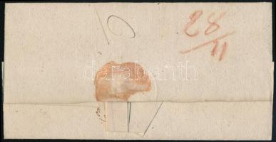 1821. október 8-án Nagyszebenben magánszemély által feladott, Miskolc portómentességét élvező hivata...