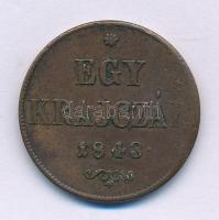 1848. 1kr Cu T:VF, patina Adamo B1