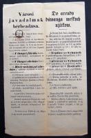 1866 Selmecbányai városi tanács hirdetménye melyben Vihnyefürdőt árverezik el 1/2kr osztrák okmánybélyeggel / Announcement of the Banská Štiavnica city council to auction the Teplice ve Vyhnac Hungarian-Slovakian with 1/2 kr Austrian document stamp