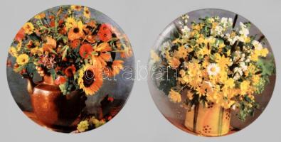 Gránit 2 darab levonóképes falitál, jelzett, hibátlan, d: 21,5 cm