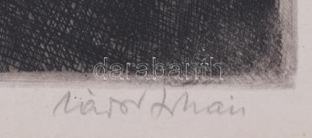 Zádor István (1882-1963): Az operában. Rézkarc, papír, jelzett, számozott (9/100). Üvegezett, sérült...