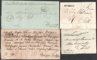 1785-1844 30 db bélyeg előtti levél jobbakkal, vegyes minőségben