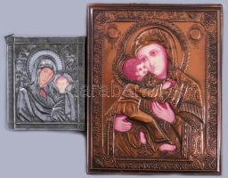 2 darab ikon fém okláddal, 13x11 cm, 23x18 cm