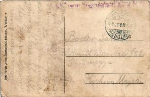 1908 Csáktornya, Cakovec; Zrínyi tér, üzletek. Vasúti levelezőlapárusítás 3929. / square, shops + &q...