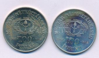 1984. 100Ft Cu-Ni "FAO - Ha kivágod, ültess is!" (2x) mindkettő kapszulában T:UNC, patina Adamo EM81