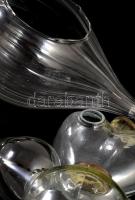 5 darab függő virágváza, közte jelzettek, m: 23 cm alatt