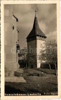 1943 Szászlekence, Lekence, Lechnita, Lechnitz; Református erődtemplom / Calvinist fortified church. Sport photo