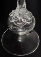 Rosenthal "Classic Rose" kristály design gyertyatartó pár, jelzett, hibátlan, m: 15,5 cm