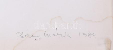 Olvashatatlan jelzéssel: Gordiuszi csomó (erotikus grafika), 1984. Szitanyomat, papír. Üvegezett fak...