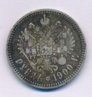 Oroszország 1900. 1R Ag "II. Miklós" T:F patina Russia 1900. 1 Ruble Ag "Nicholas II" C:F patina Krause Y#59.3