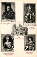 Kassa, Kosice; Dóm, II. Rákóczi Ferenc nyugvóhelye, Charlotte Amália, Zrínyi Ilona, Temetvényi Gr. Bercsényi Miklós. Radó Béláné kiadása / Francis II Rákóczi and his family