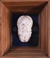 Lengyel büszt berakásos falidísz, 14x12 cm