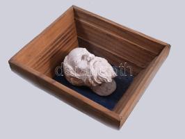 Lengyel büszt berakásos falidísz, 14x12 cm